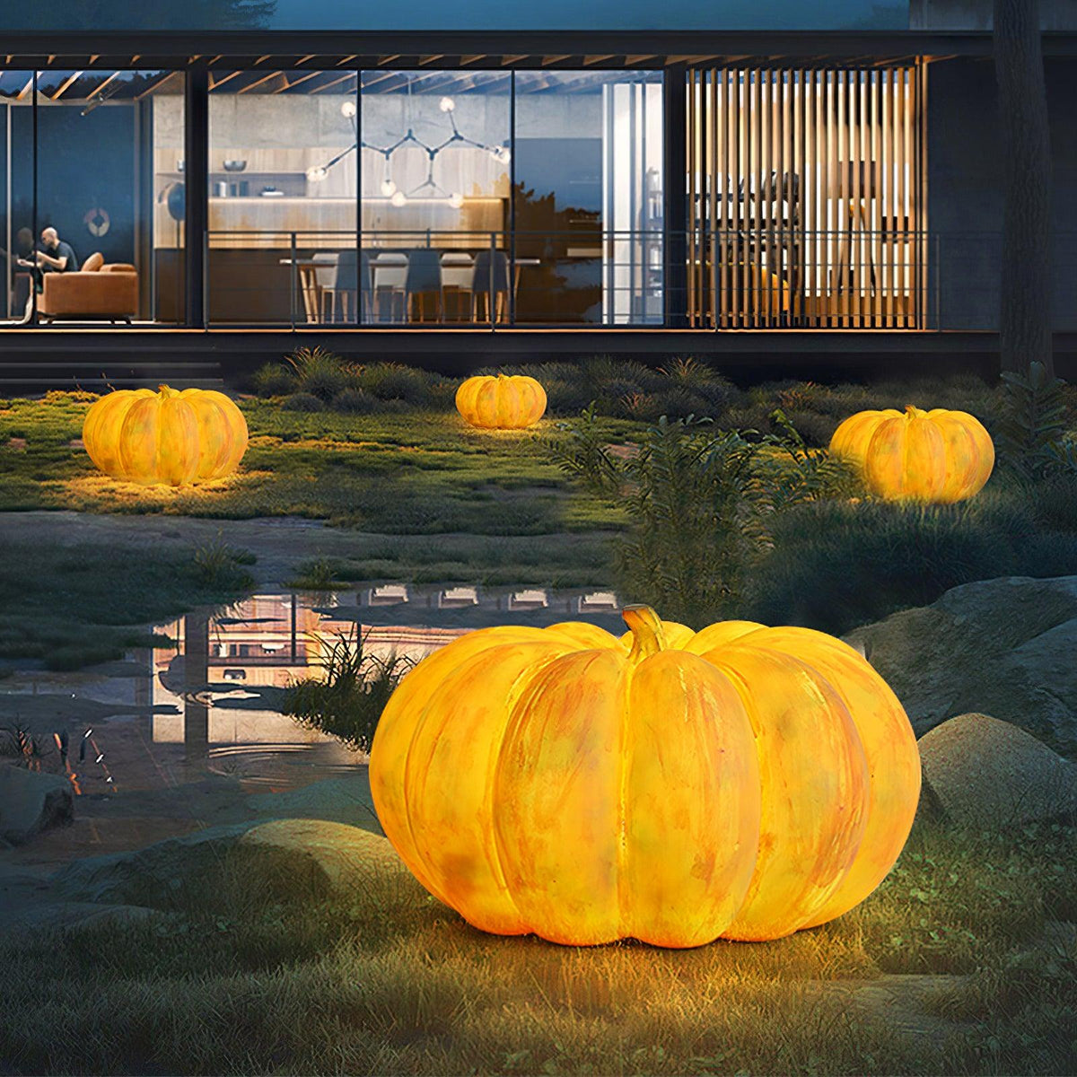 Portable Pumpkin Built-in Battery Table Lamp - view 2