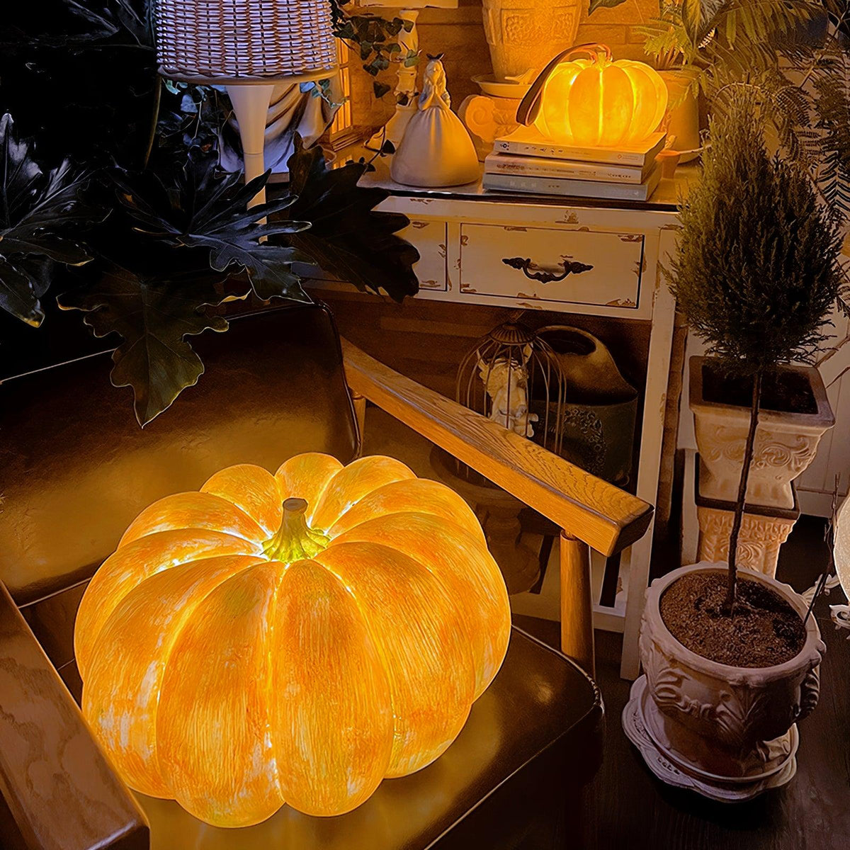 Portable Pumpkin Built-in Battery Table Lamp - view 4