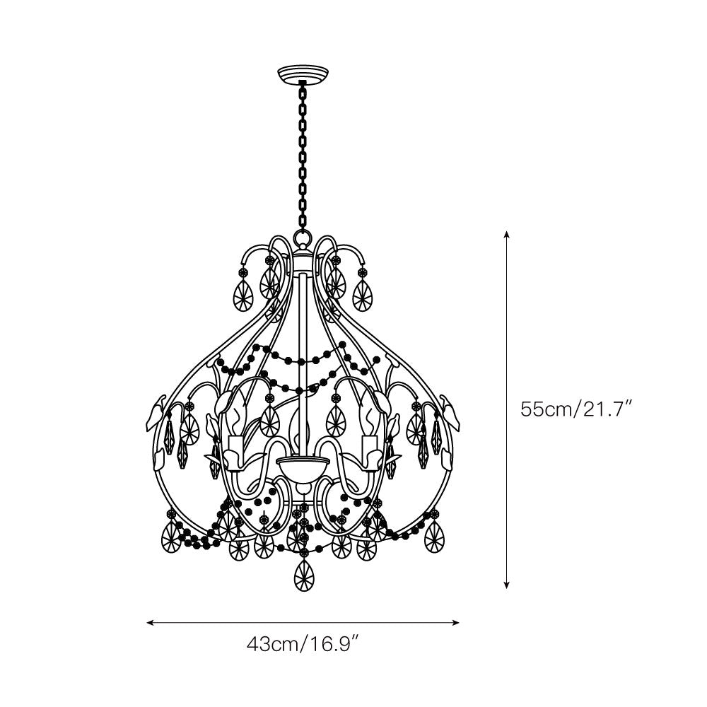 Provencal Blanc Chandelier - view 3