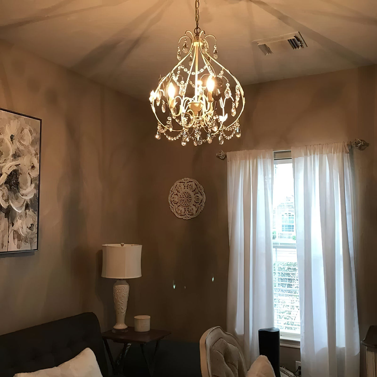 Provencal Blanc Chandelier - view 2