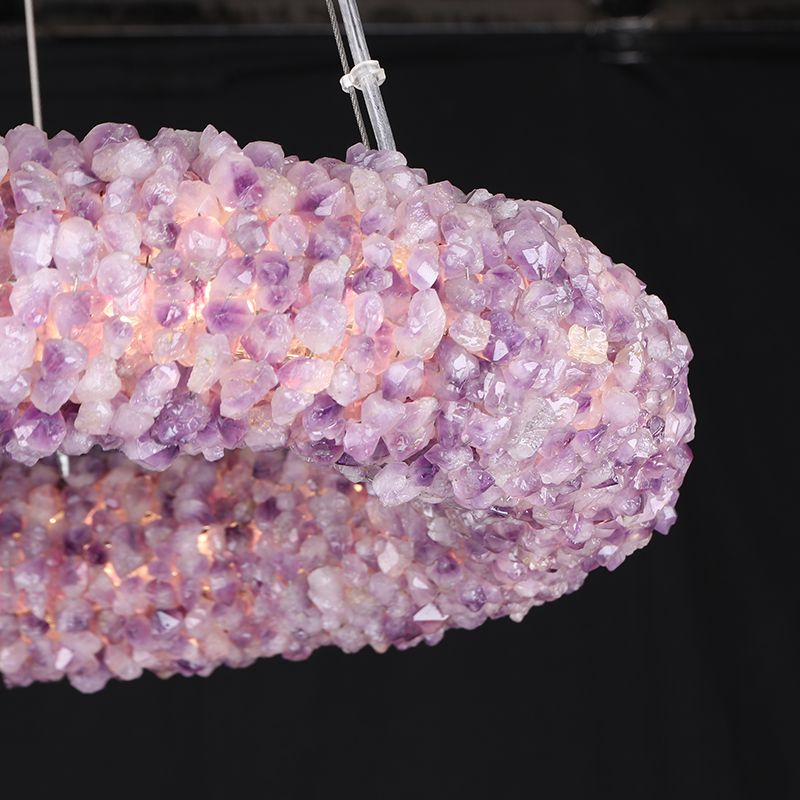 Purple Primary Crystal Round Chandelier - view 3