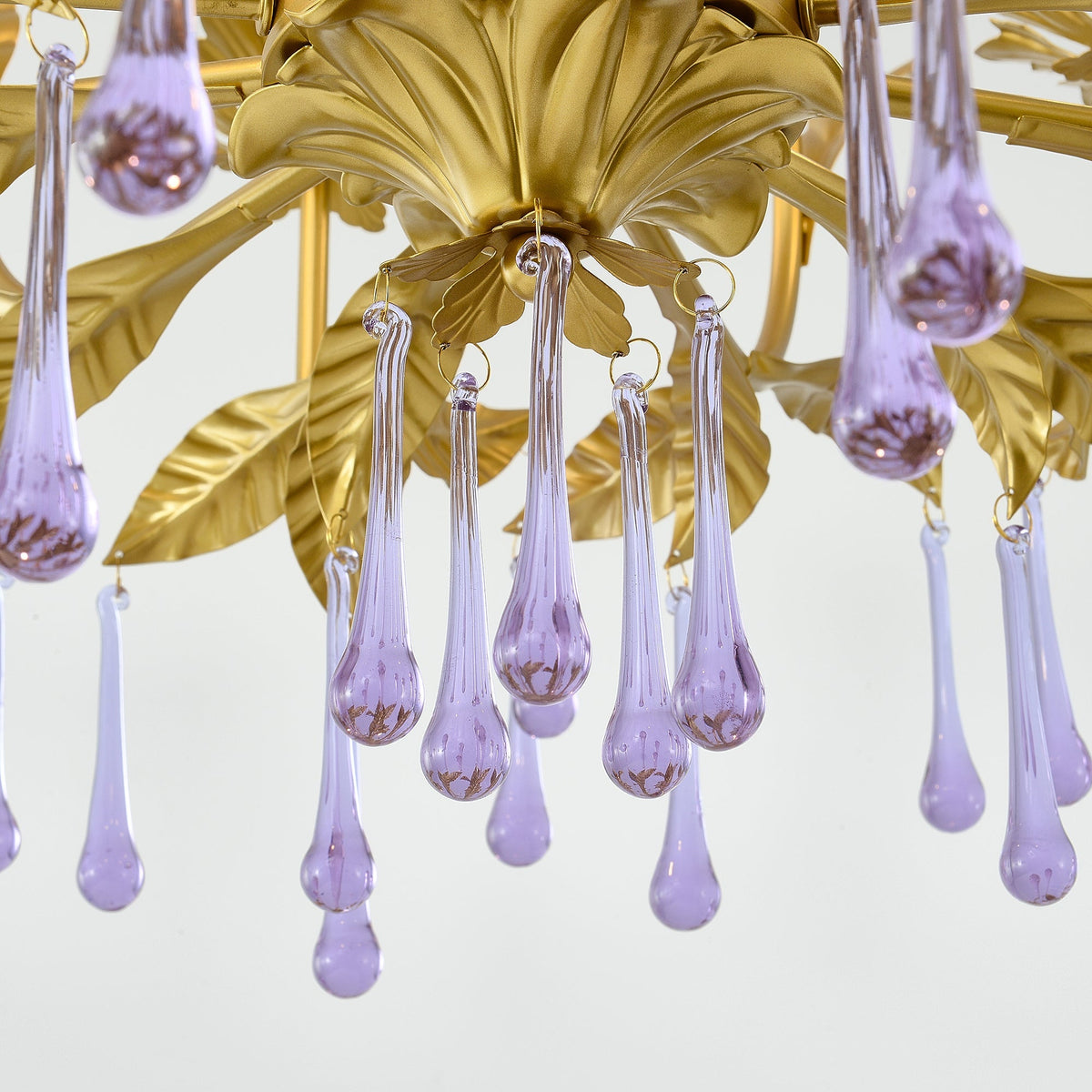Purple Glass Birdcage Chandelier - view 19