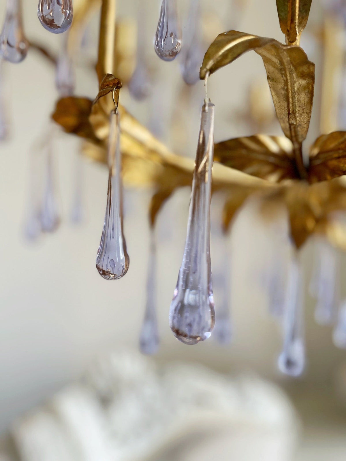 Purple Glass Birdcage Chandelier - view 26