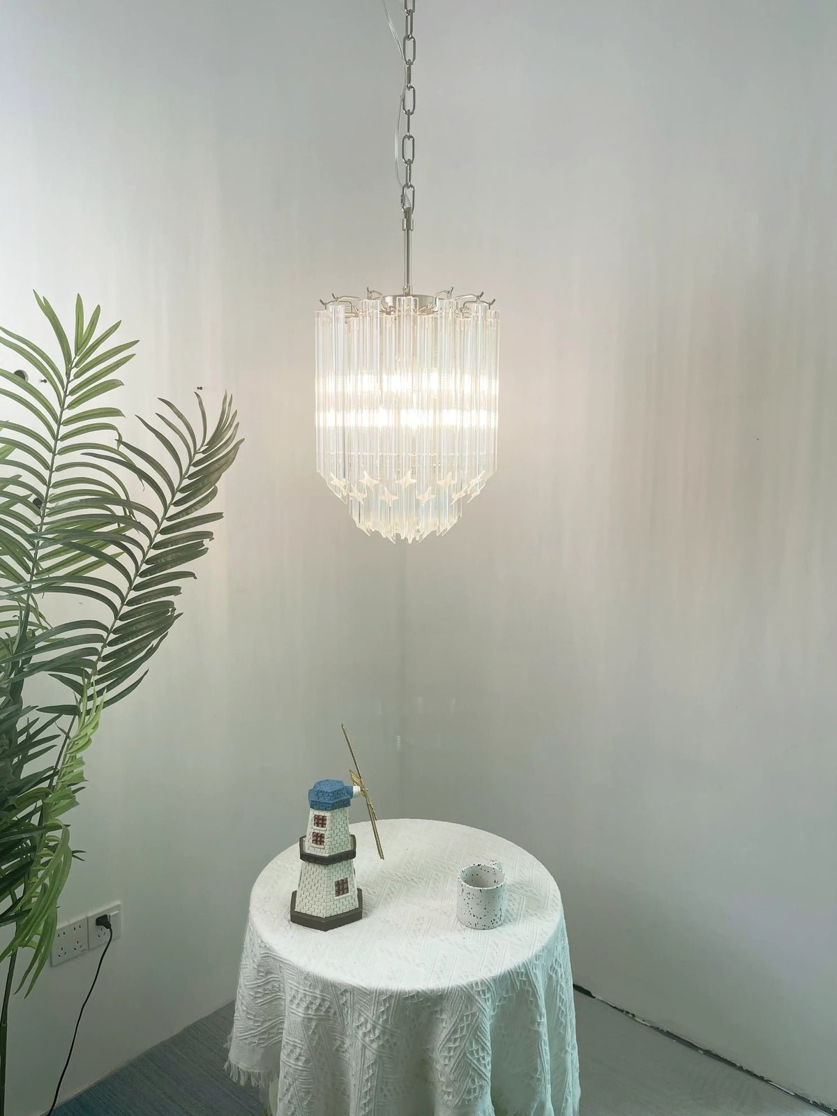 Quadriedri Murano Prisms Transparant Chandelier - view 9