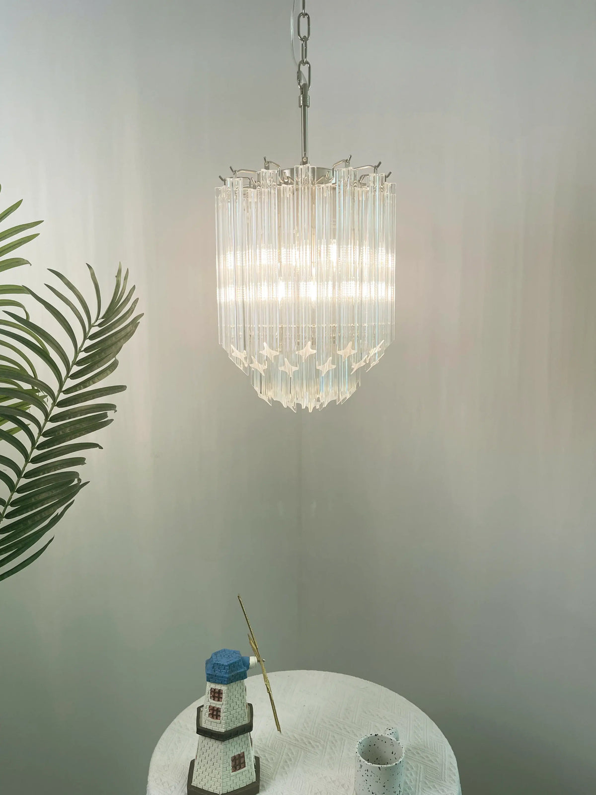 Quadriedri Murano Prisms Transparant Chandelier - view 17
