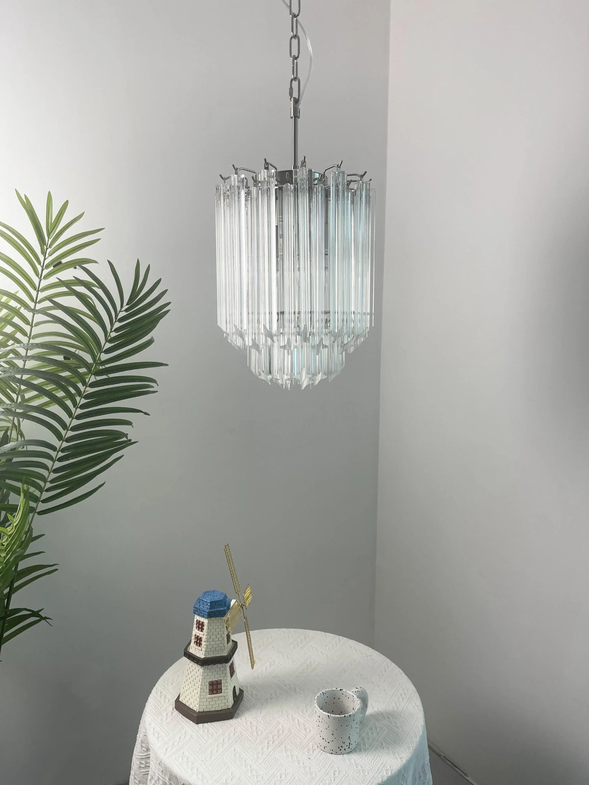 Quadriedri Murano Prisms Transparant Chandelier - view 3