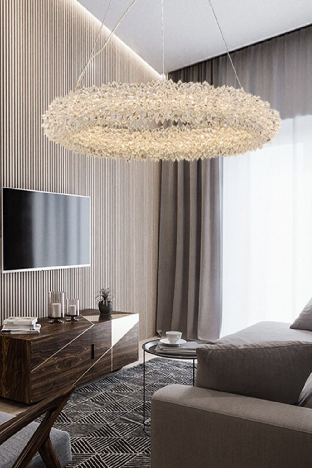 Quartz Crystal Chandelier