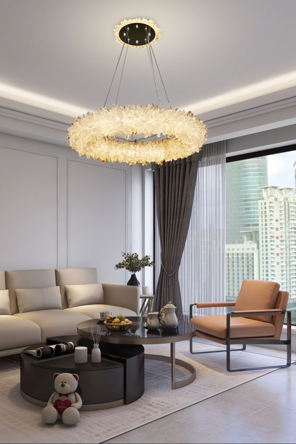 Quartz Crystal Chandelier