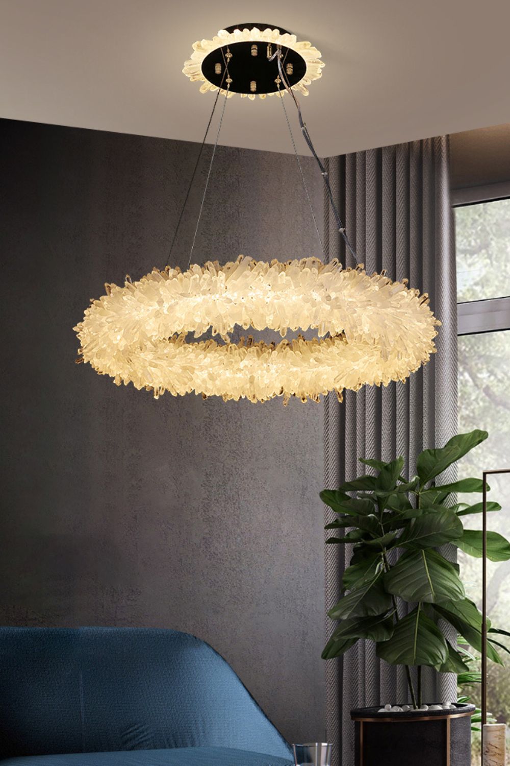 Quartz Crystal Chandelier