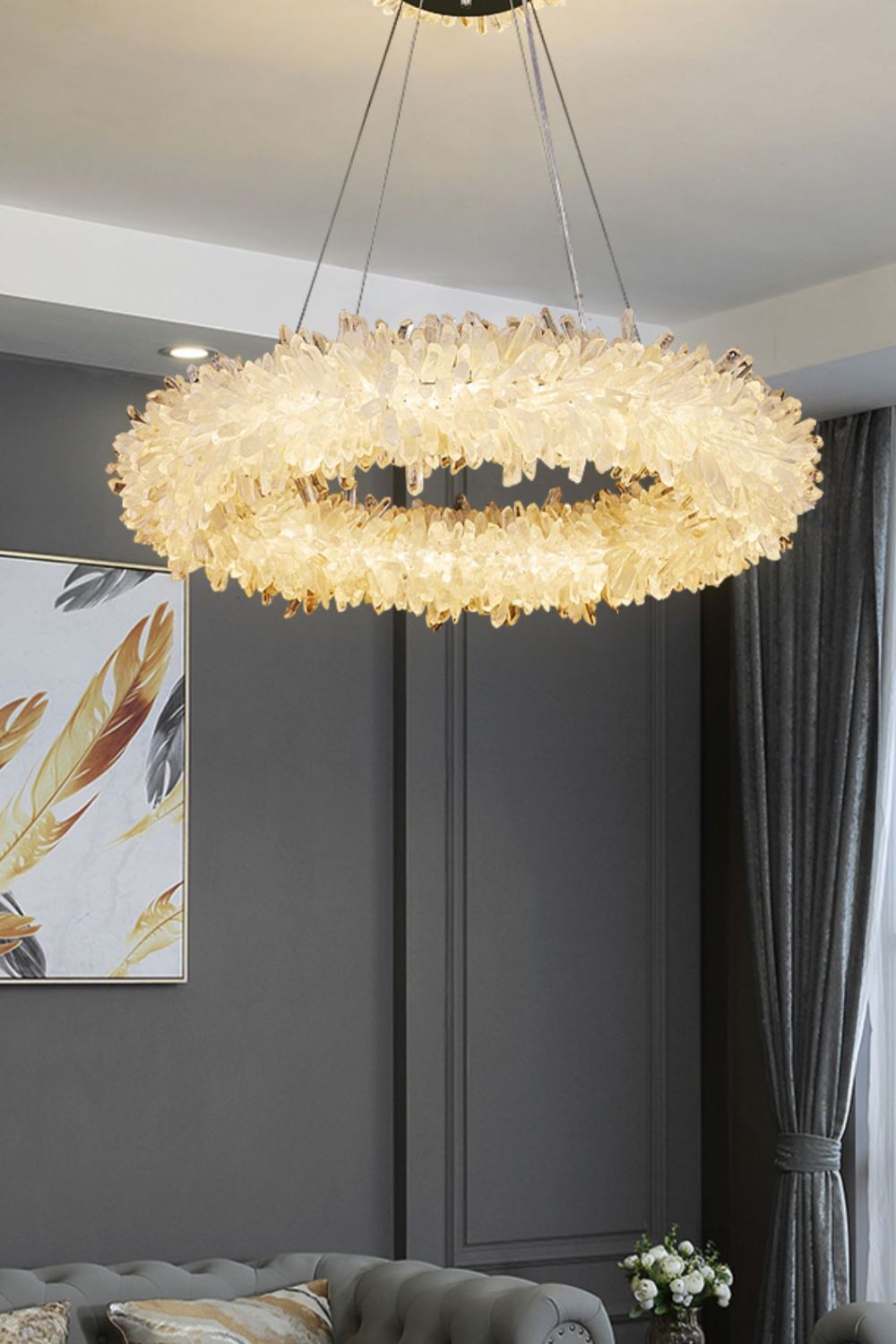 Quartz Crystal Chandelier