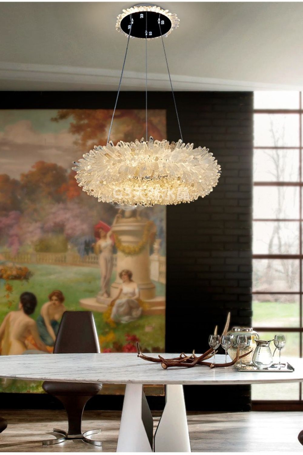 Quartz Crystal Chandelier