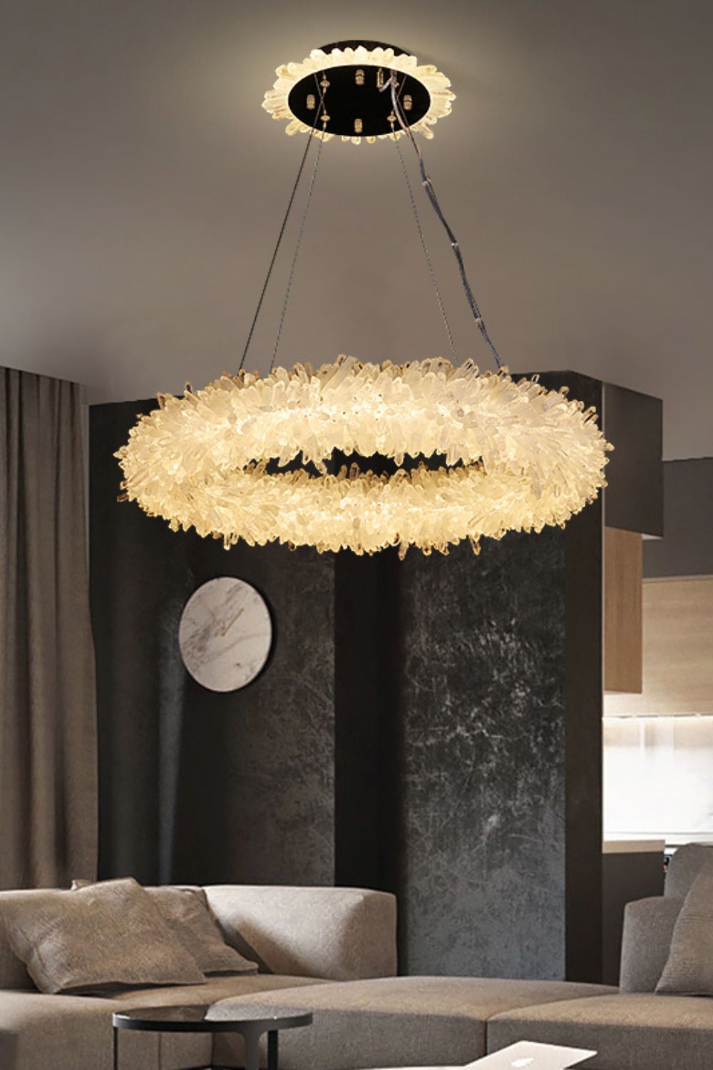 Quartz Crystal Chandelier