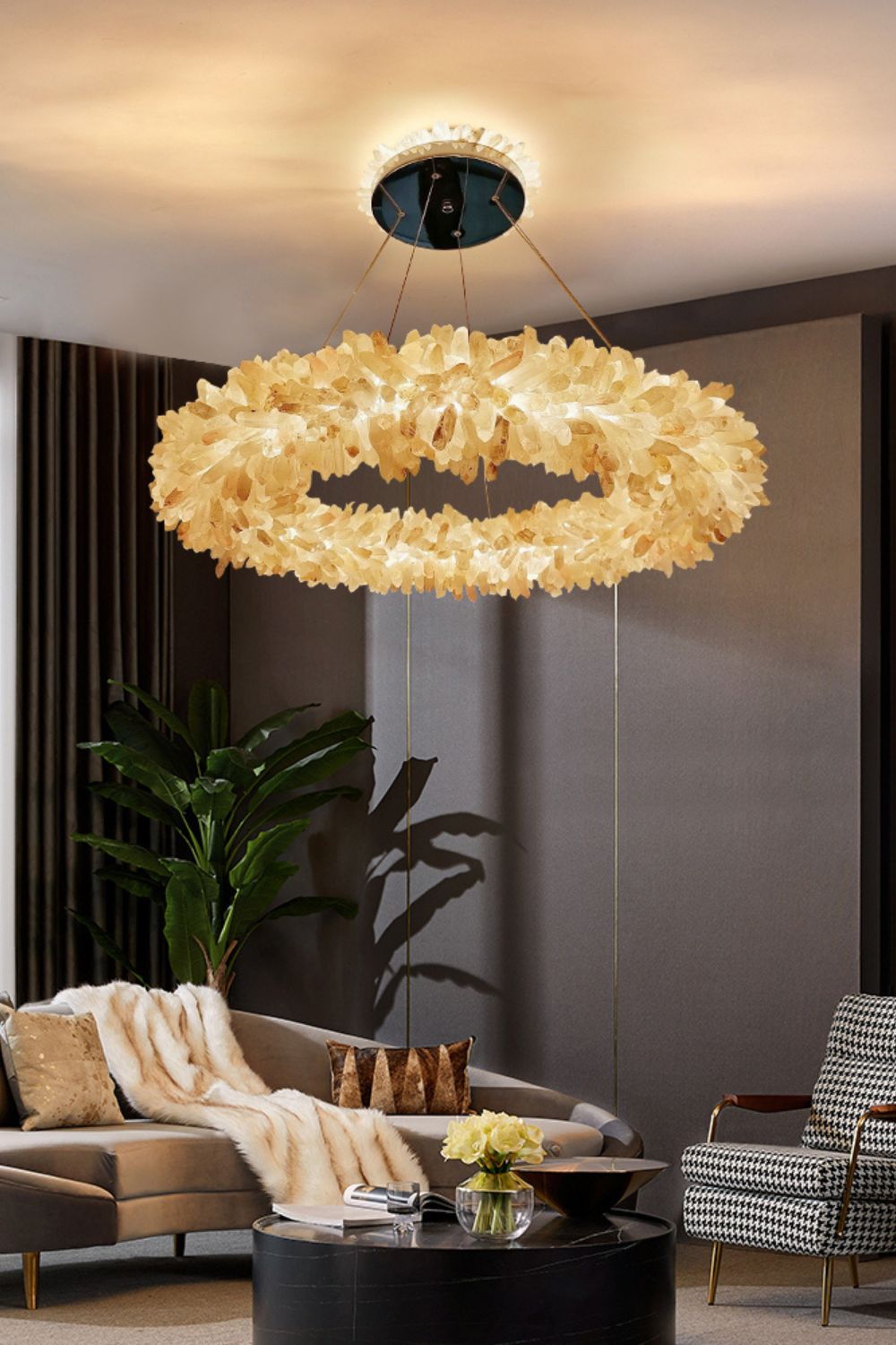 Quartz Crystal Chandelier