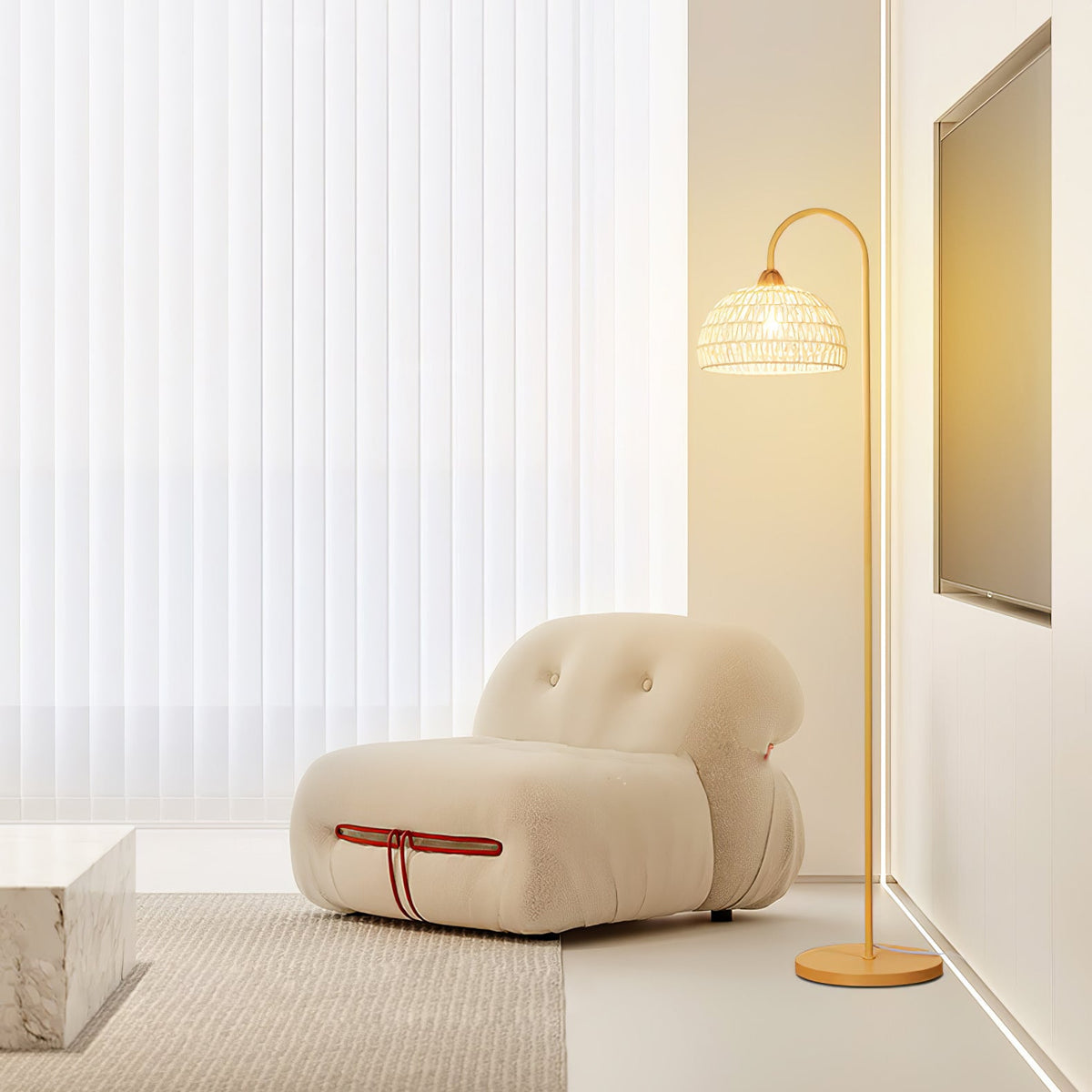 Rattan Arch Floor Lamp - view 45