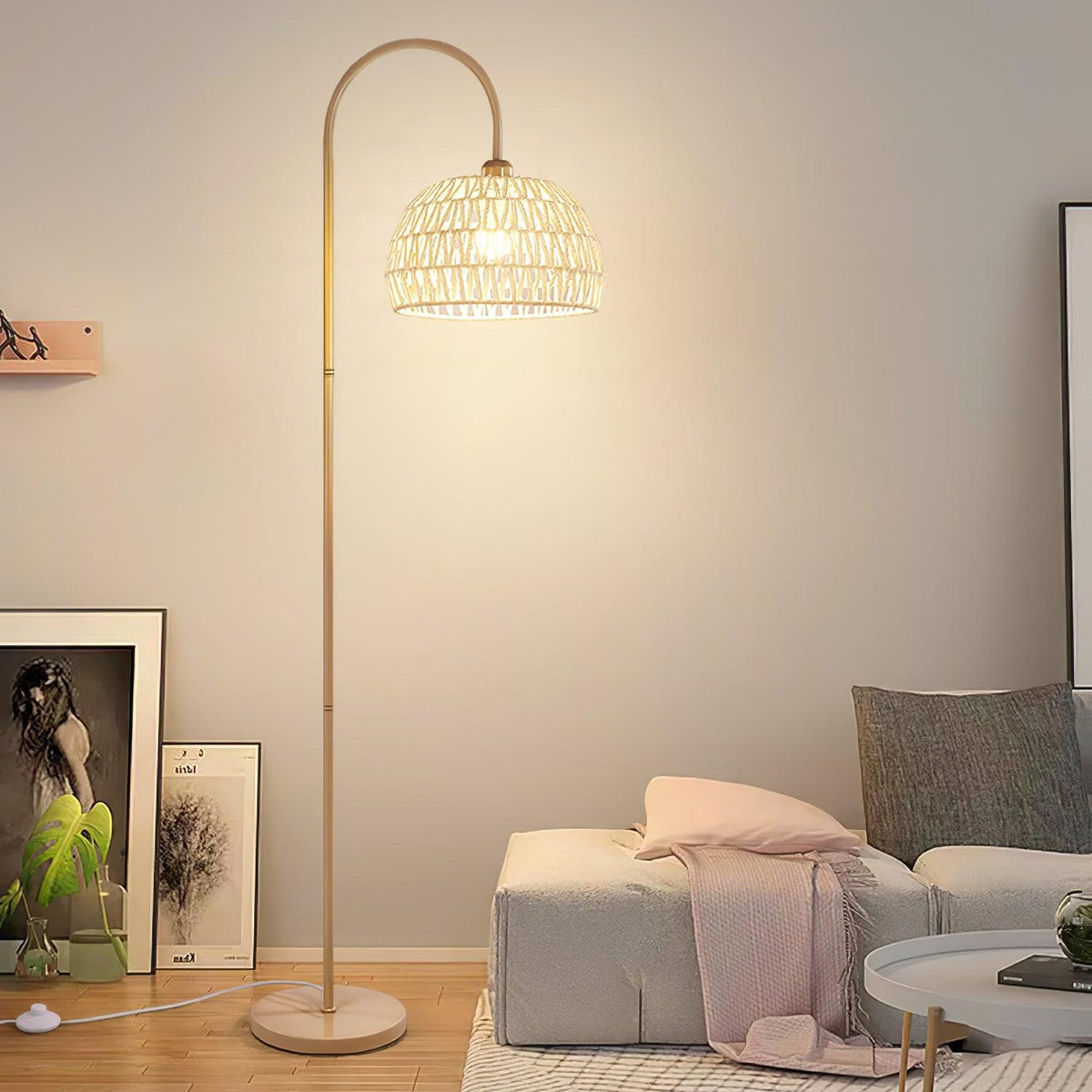 Rattan Arch Floor Lamp - view 8