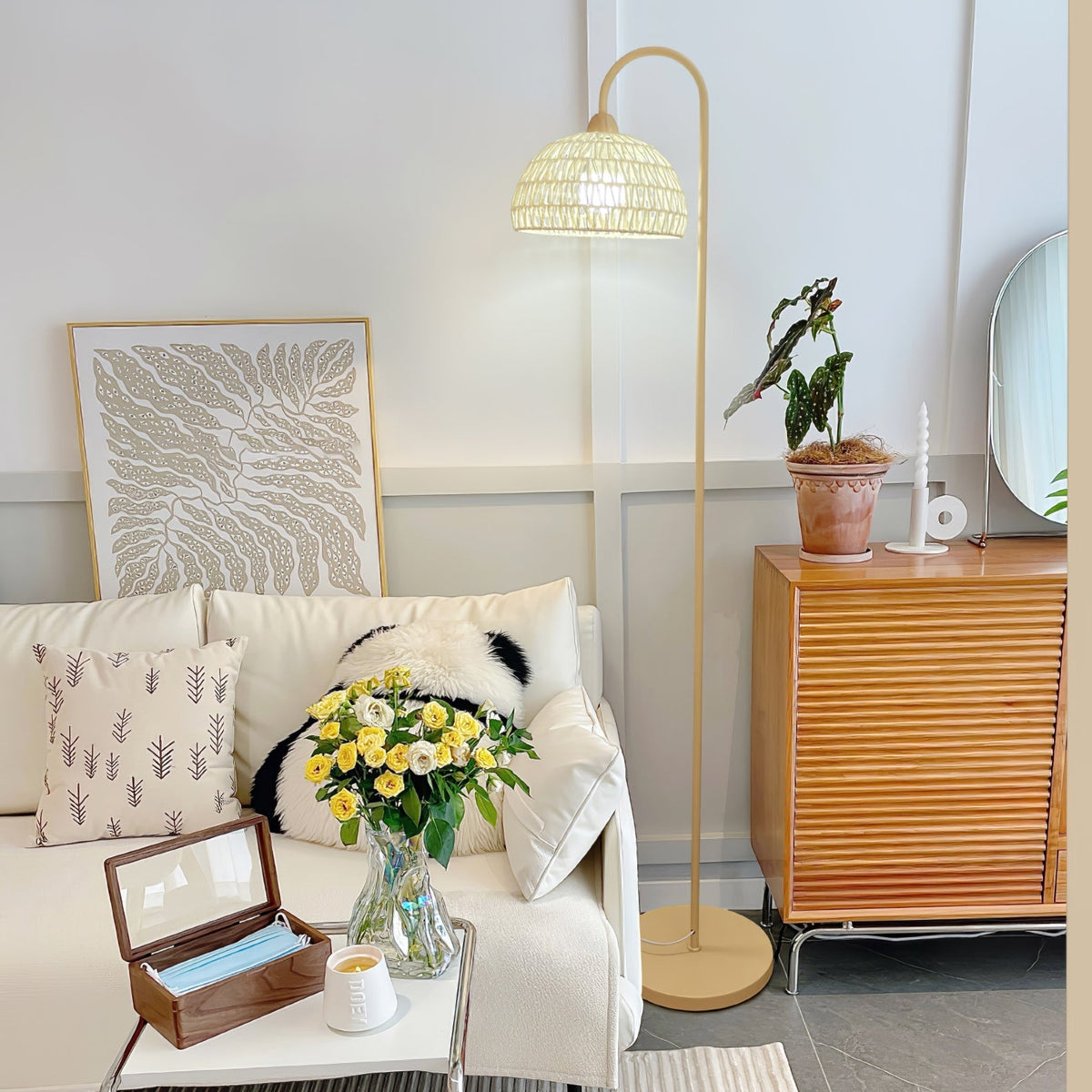 Rattan Arch Floor Lamp - view 30