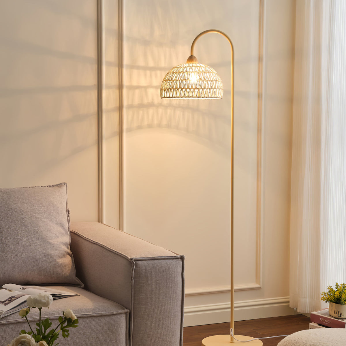 Rattan Arch Floor Lamp - view 68