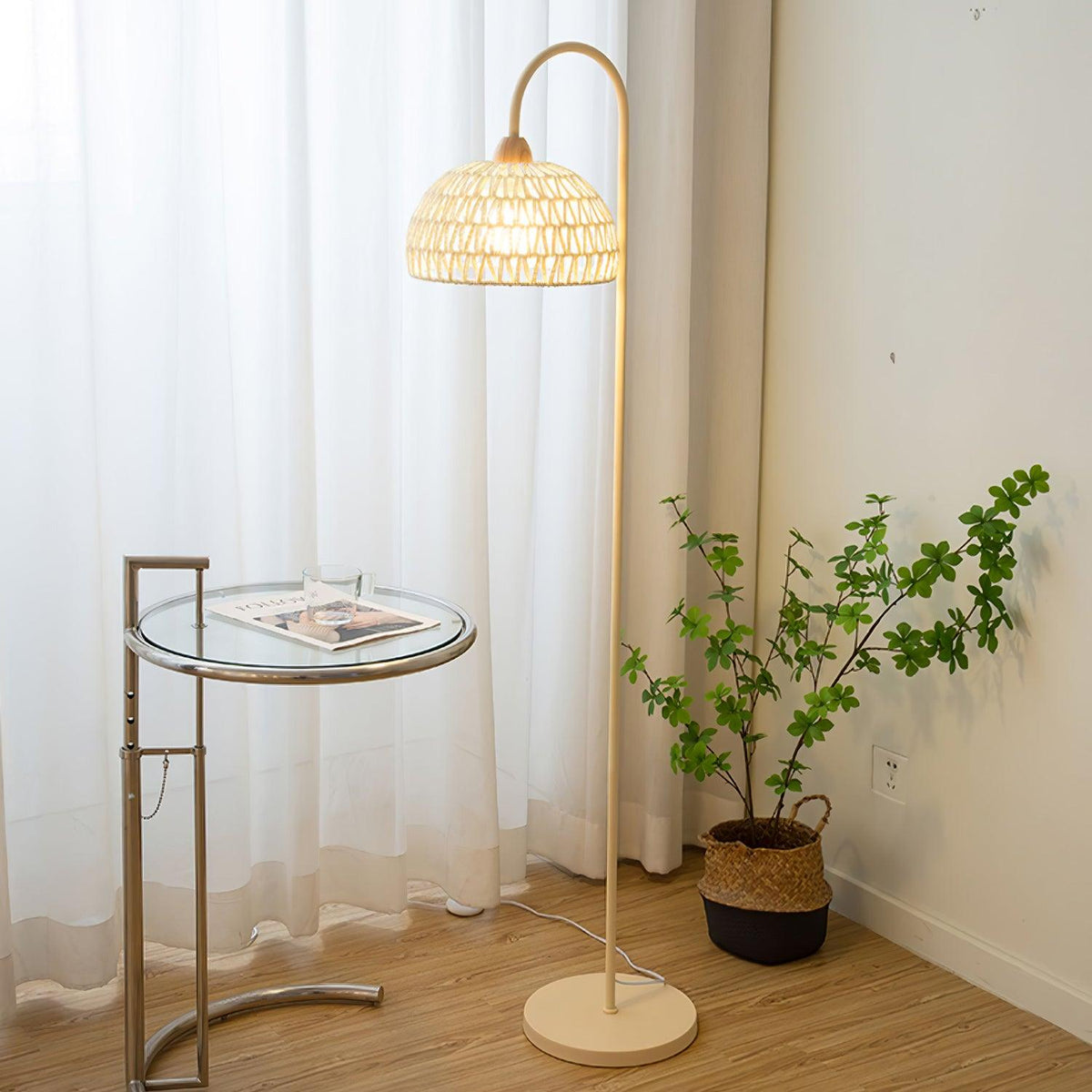 Rattan Arch Floor Lamp - view 3