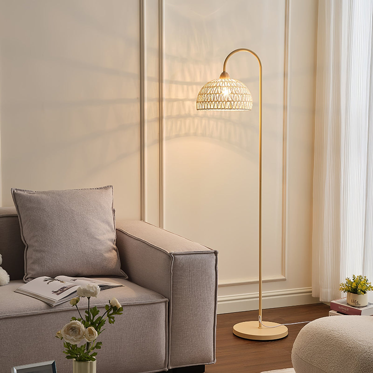 Rattan Arch Floor Lamp - view 34