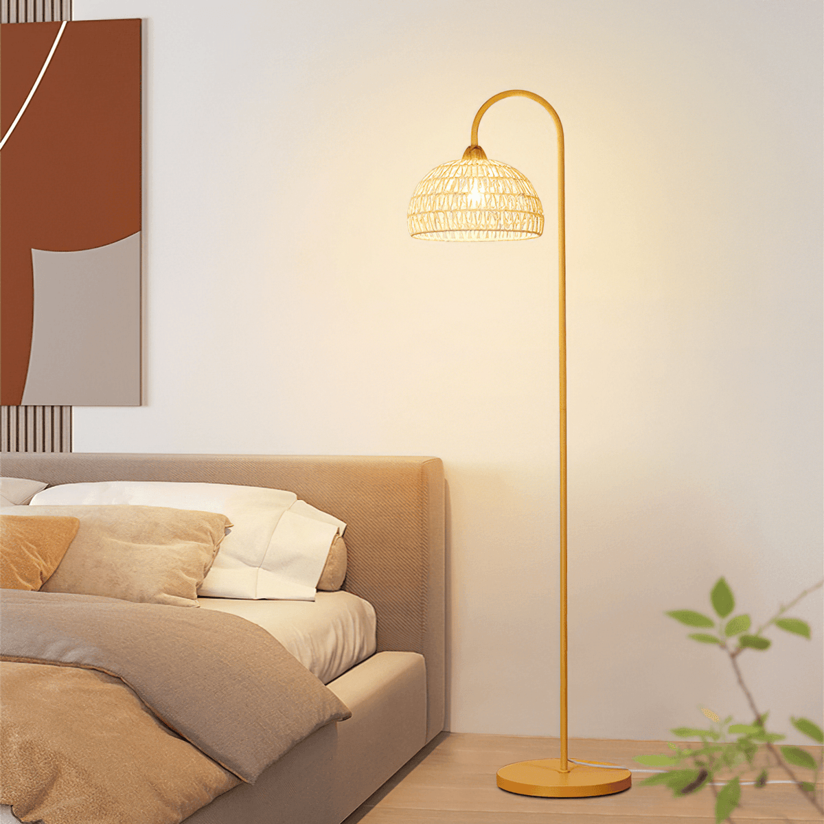 Rattan Arch Floor Lamp - view 11