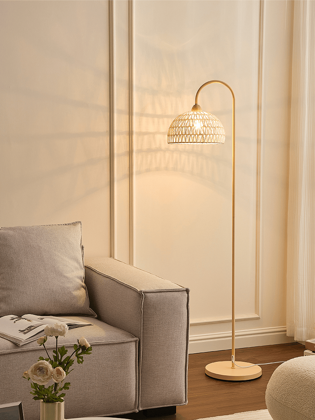 Rattan Arch Floor Lamp - view 13