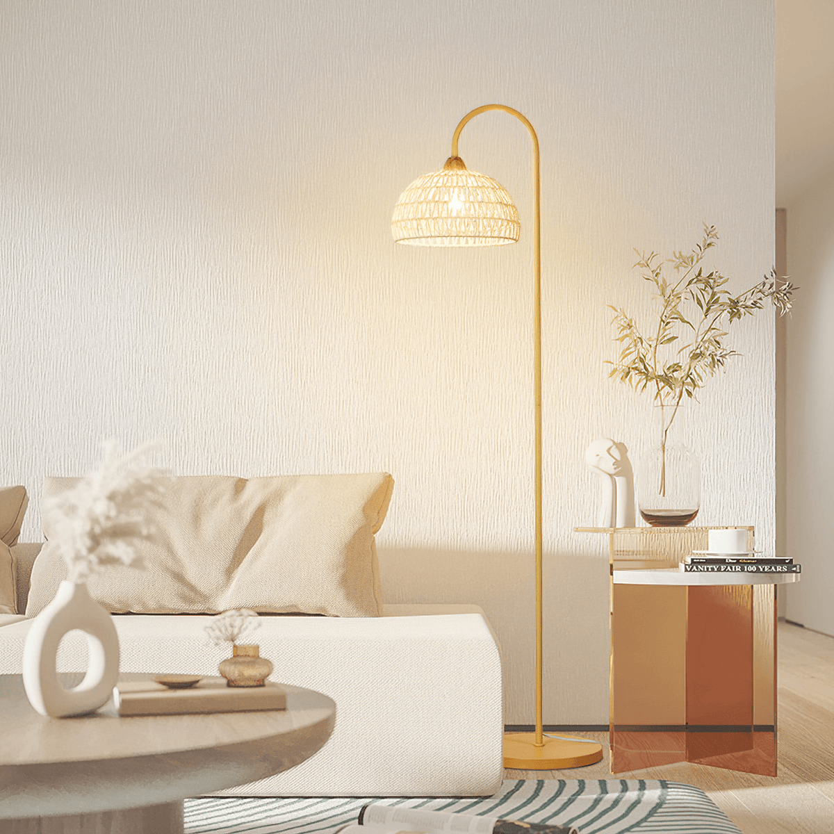 Rattan Arch Floor Lamp - view 10