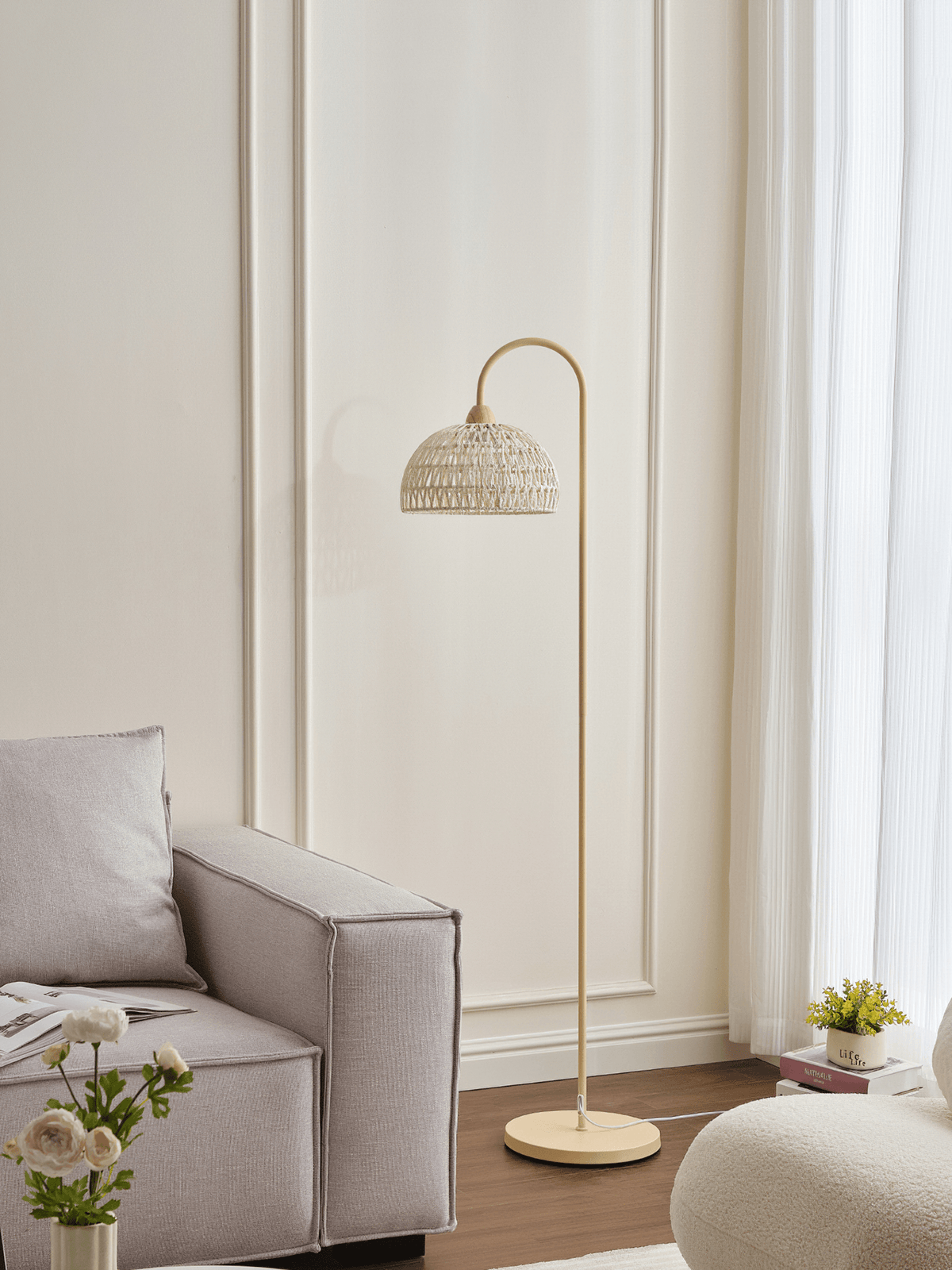Rattan Arch Floor Lamp - view 18