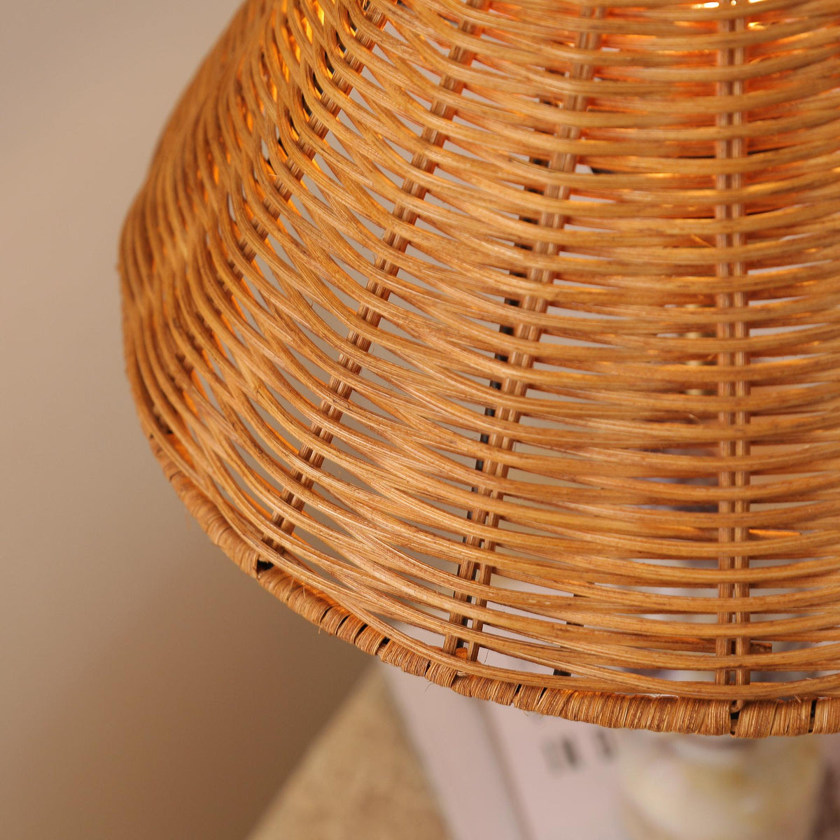 Rattan Marble Table Lamp - view 12