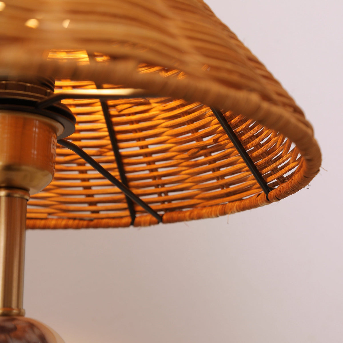 Rattan Marble Table Lamp - view 11
