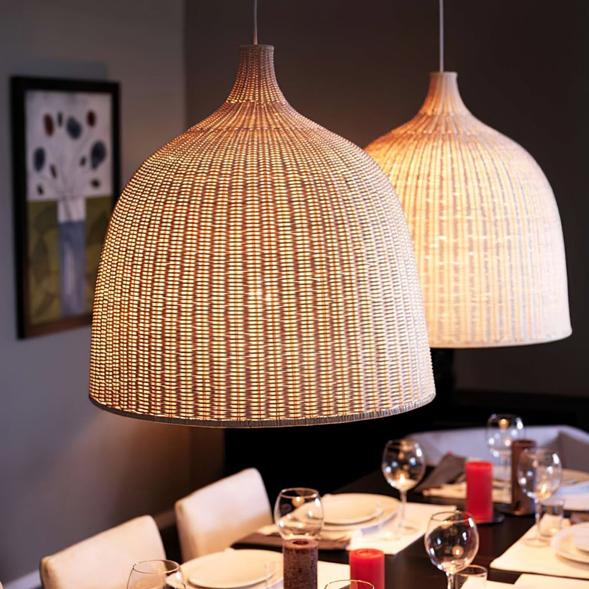 Rattan Pandent Light - view 2