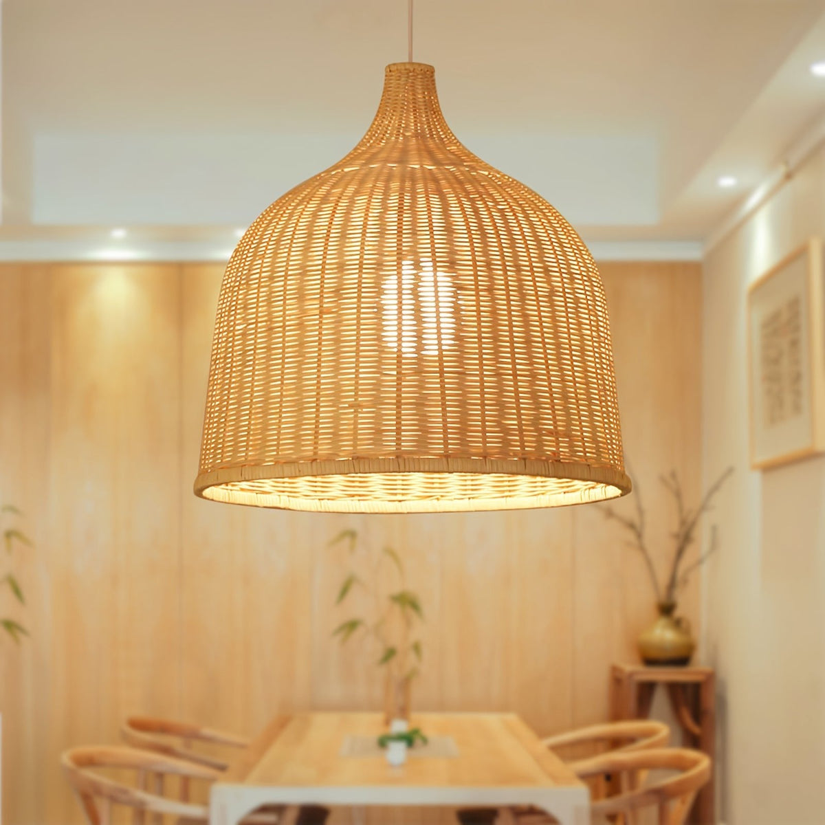Rattan Pandent Light - view 3