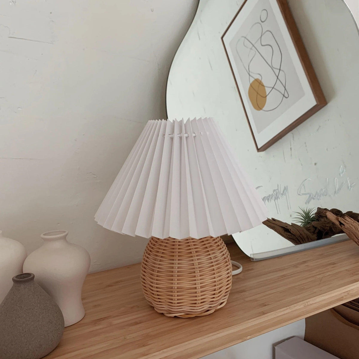 Rattan Pleated Table lamp - view 16