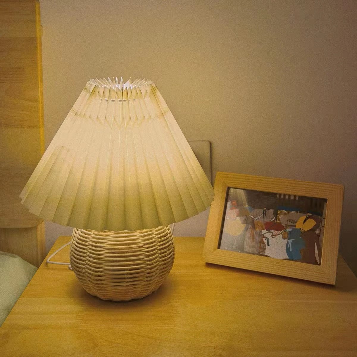 Rattan Pleated Table lamp - view 4