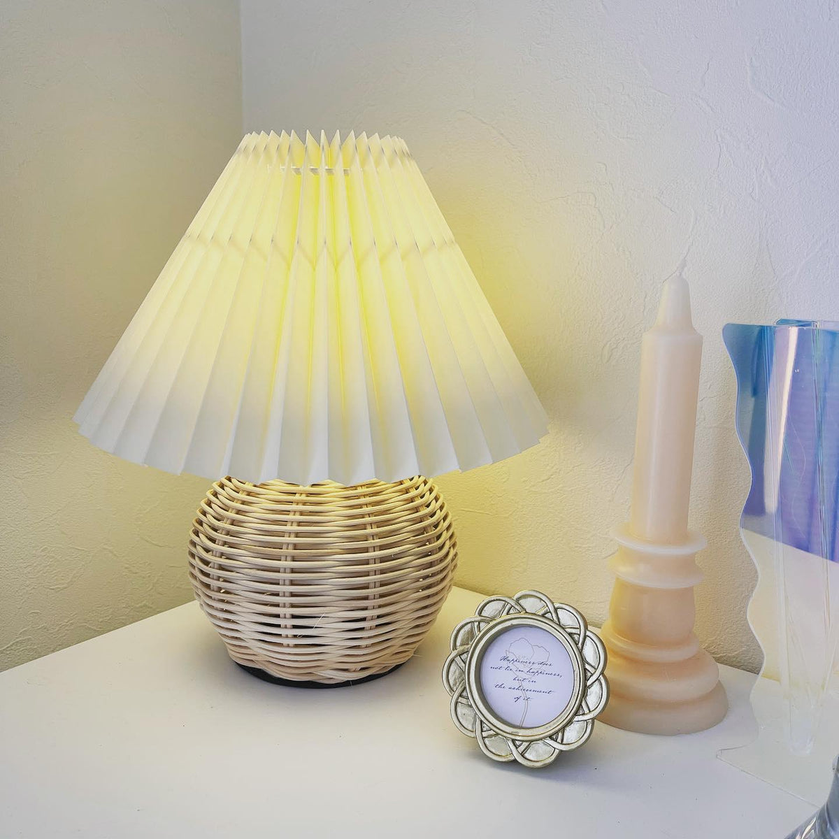 Rattan Pleated Table lamp - view 3