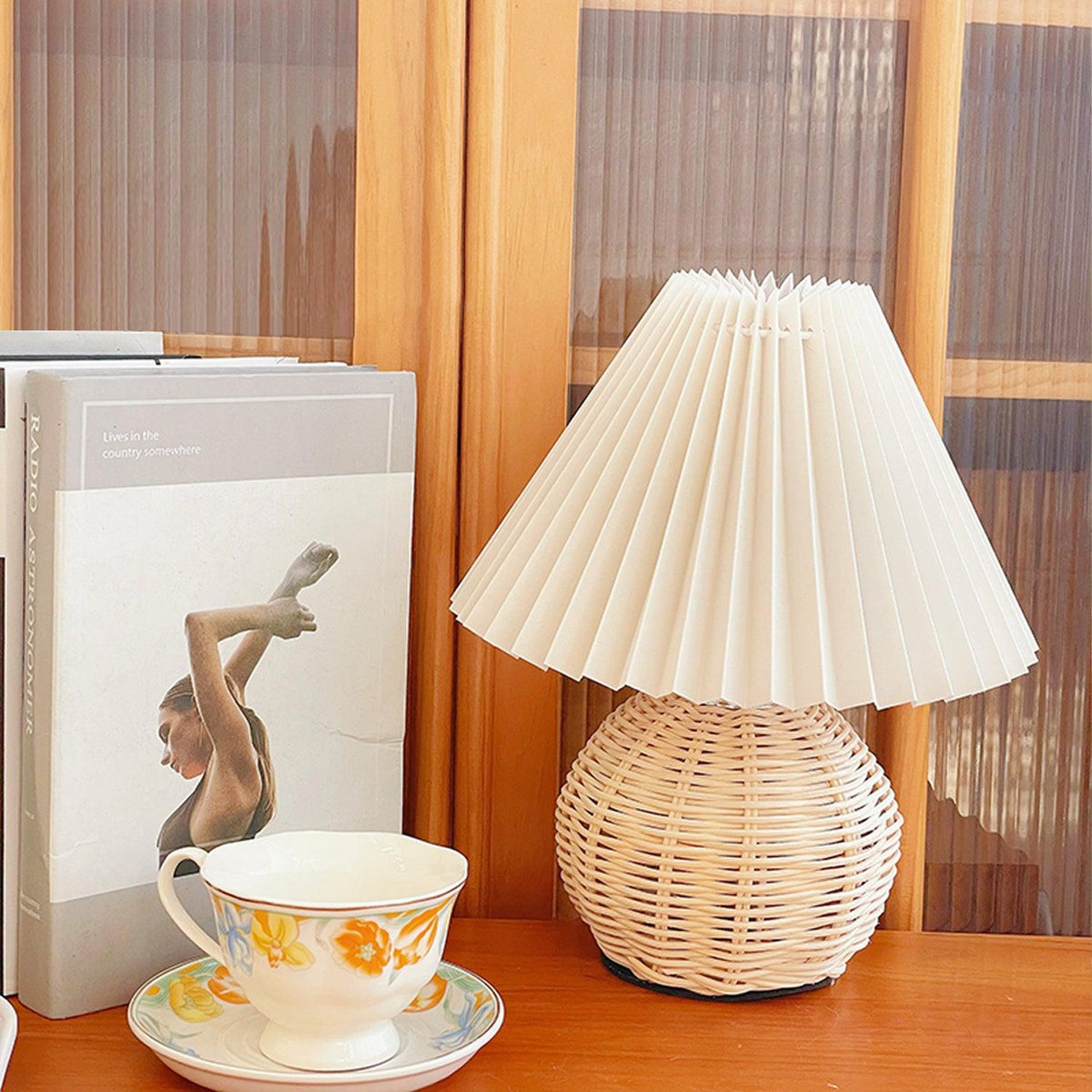Rattan Pleated Table lamp - view 8