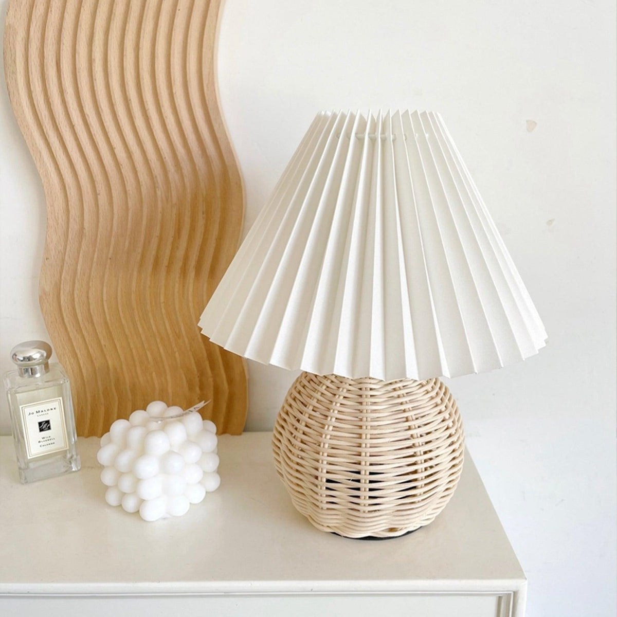 Rattan Pleated Table lamp - view 7