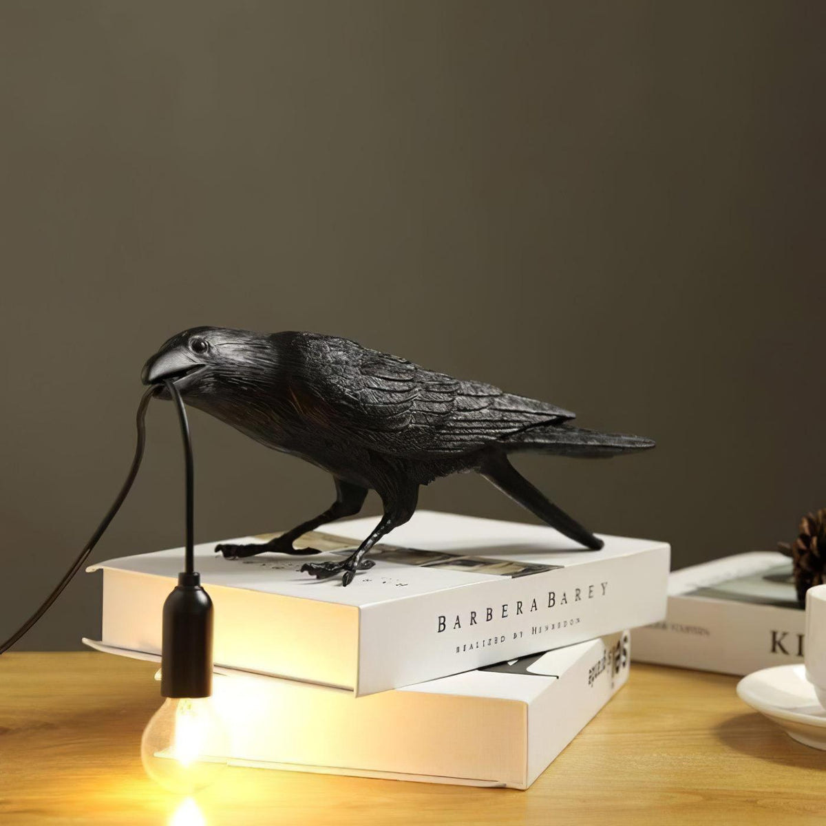 Raven Resin Table Lamp - view 2