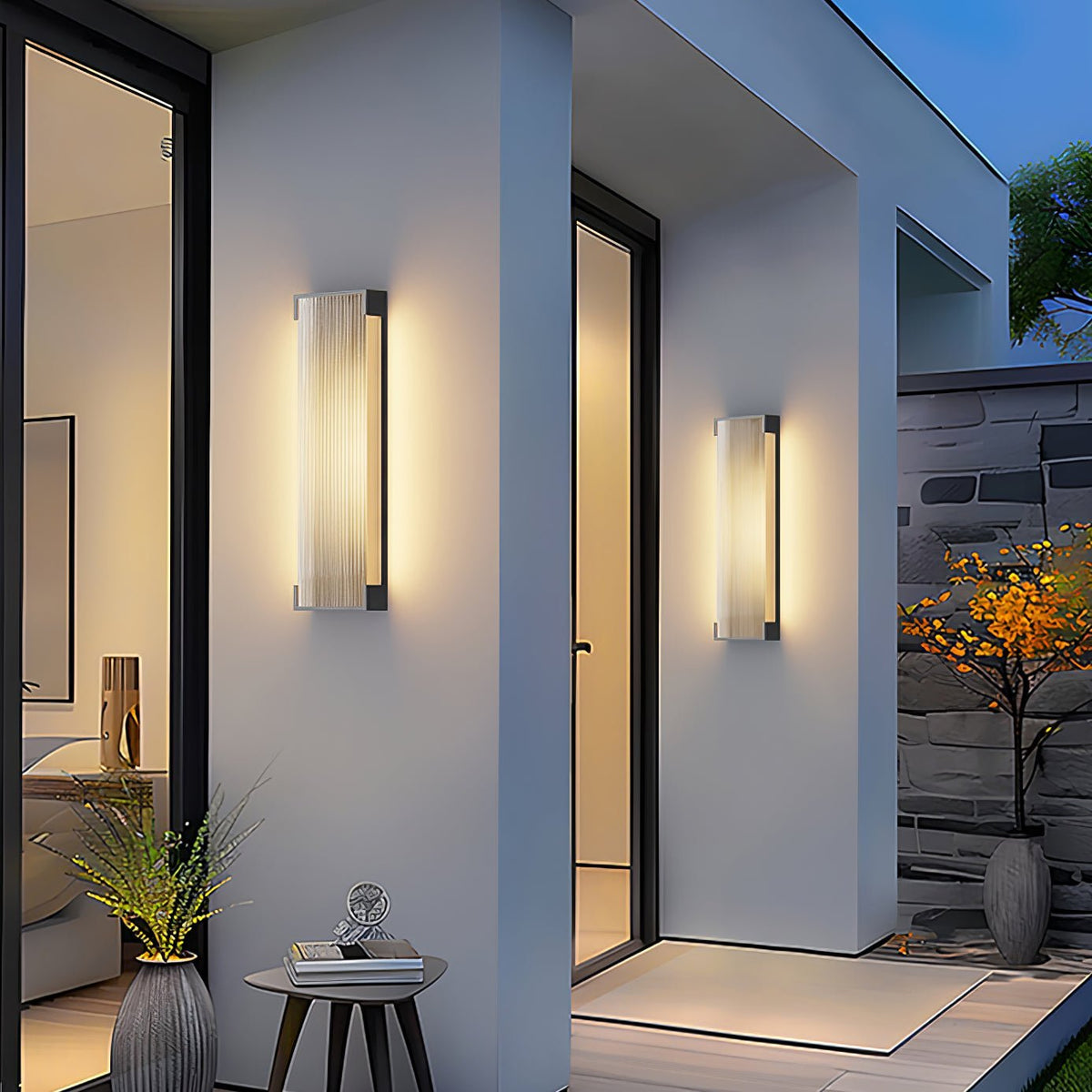 Rectangular Solar Outdoor Wall Light