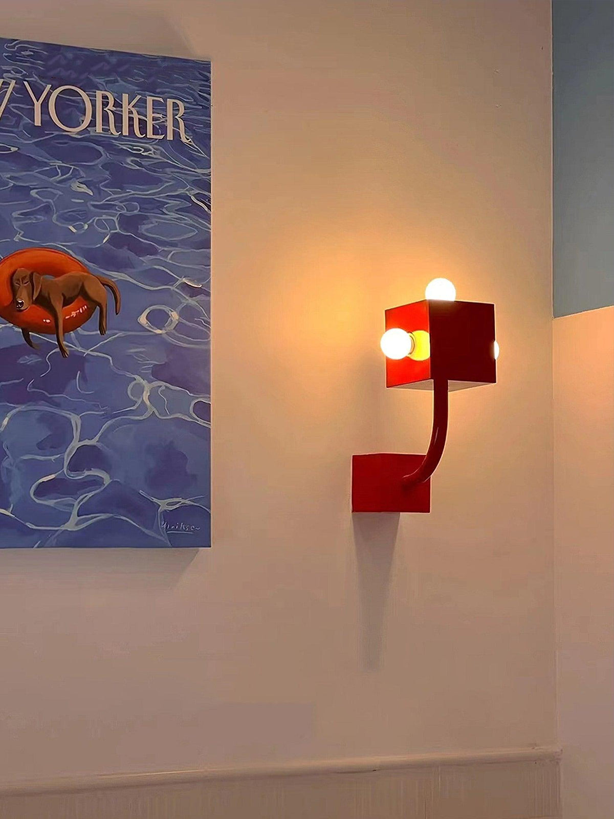 Red Cube Wall Lamp - view 3
