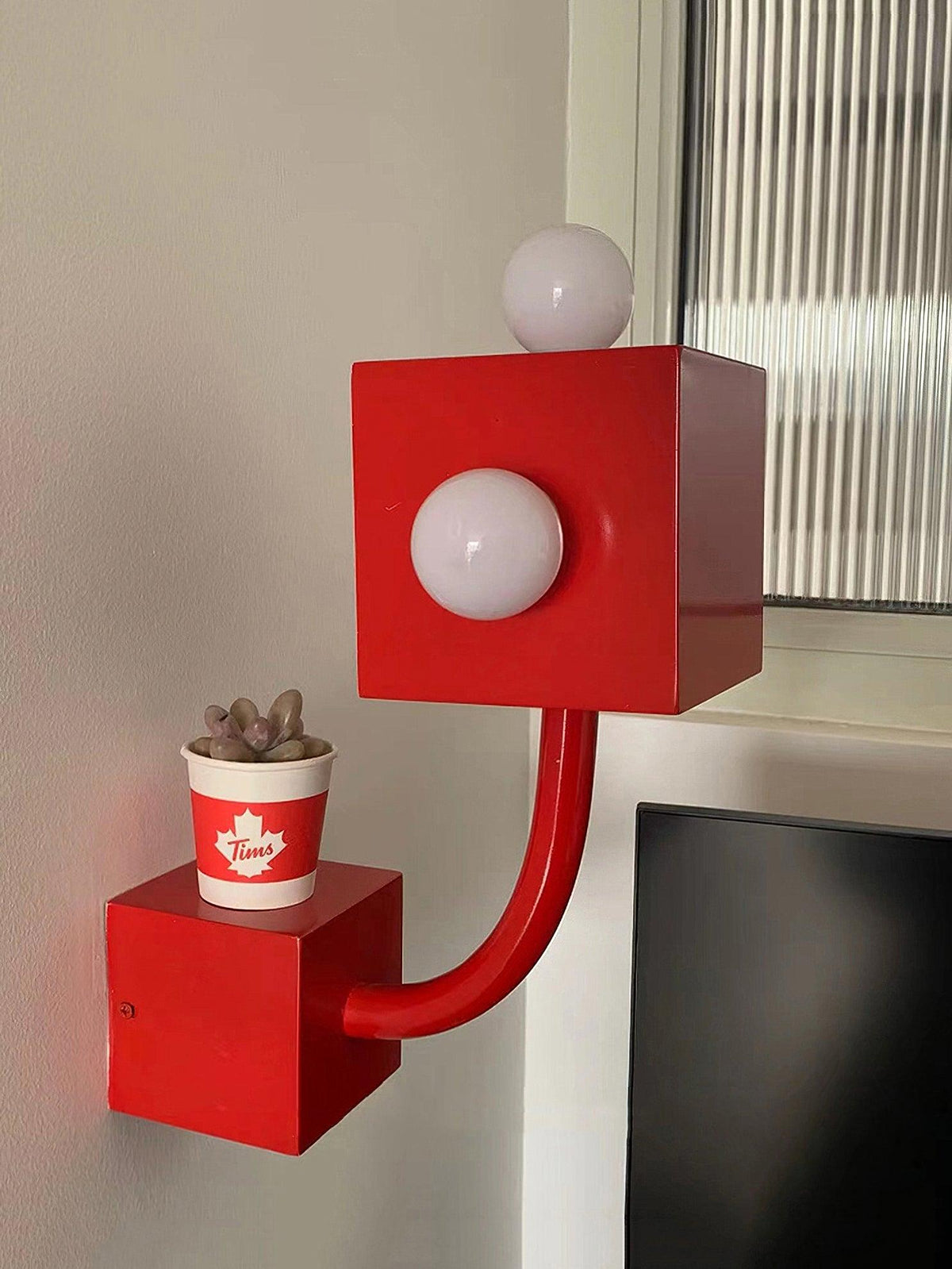 Red Cube Wall Lamp - view 14