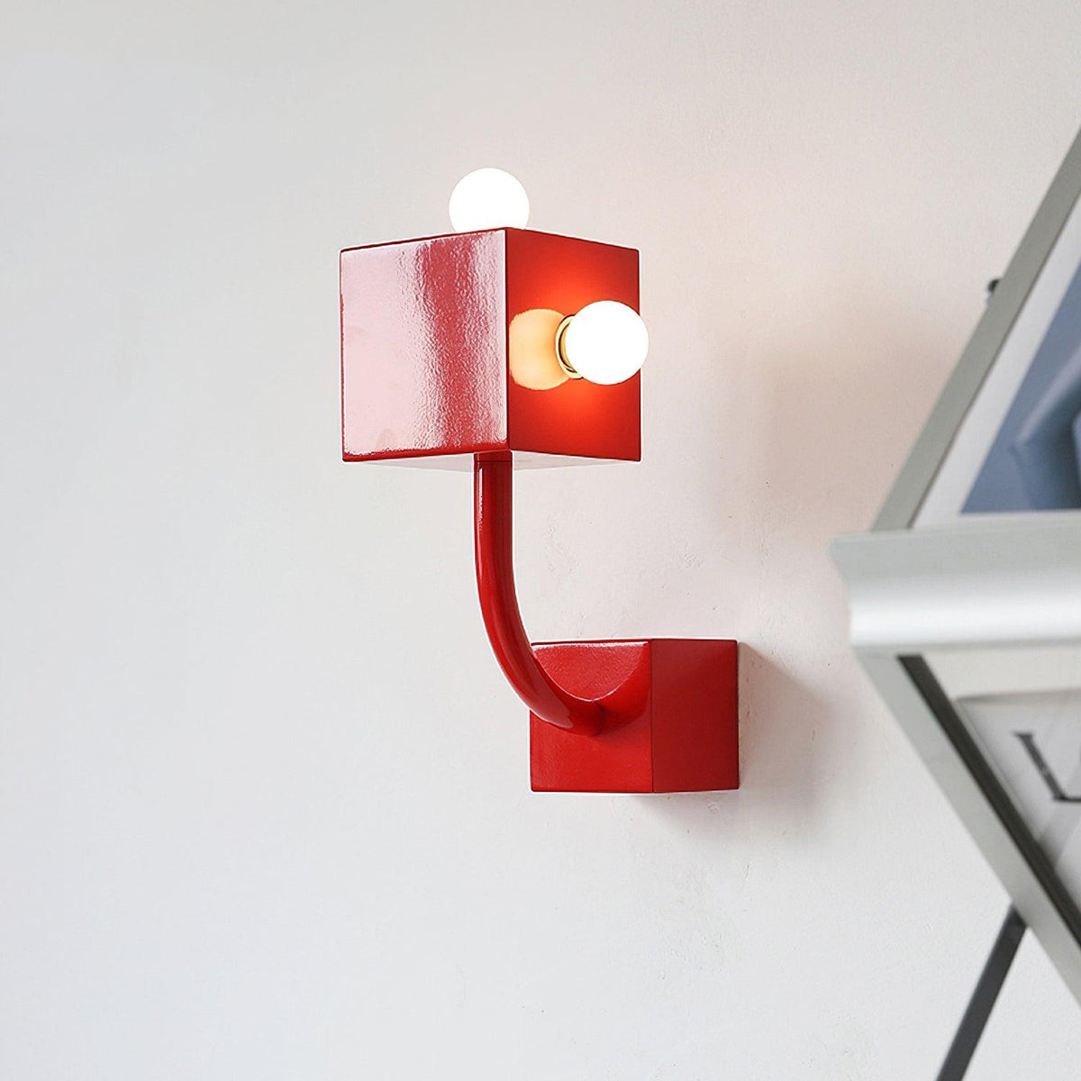 Red Cube Wall Lamp - view 2