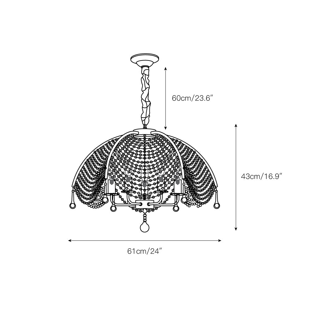 Regency Style Beads Chandelier - view 3