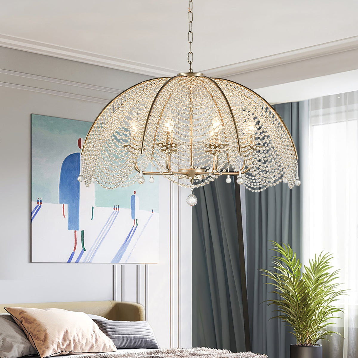 Regency Style Beads Chandelier - view 5