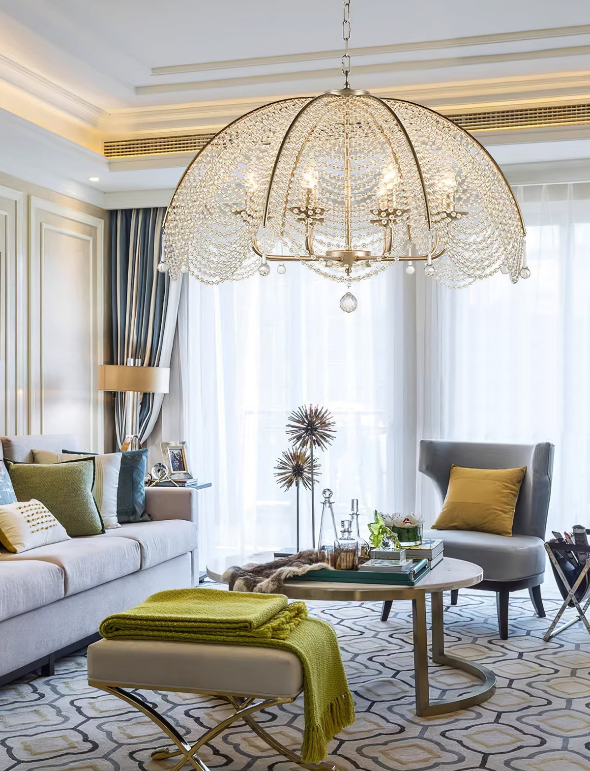 Regency Style Beads Chandelier - view 9