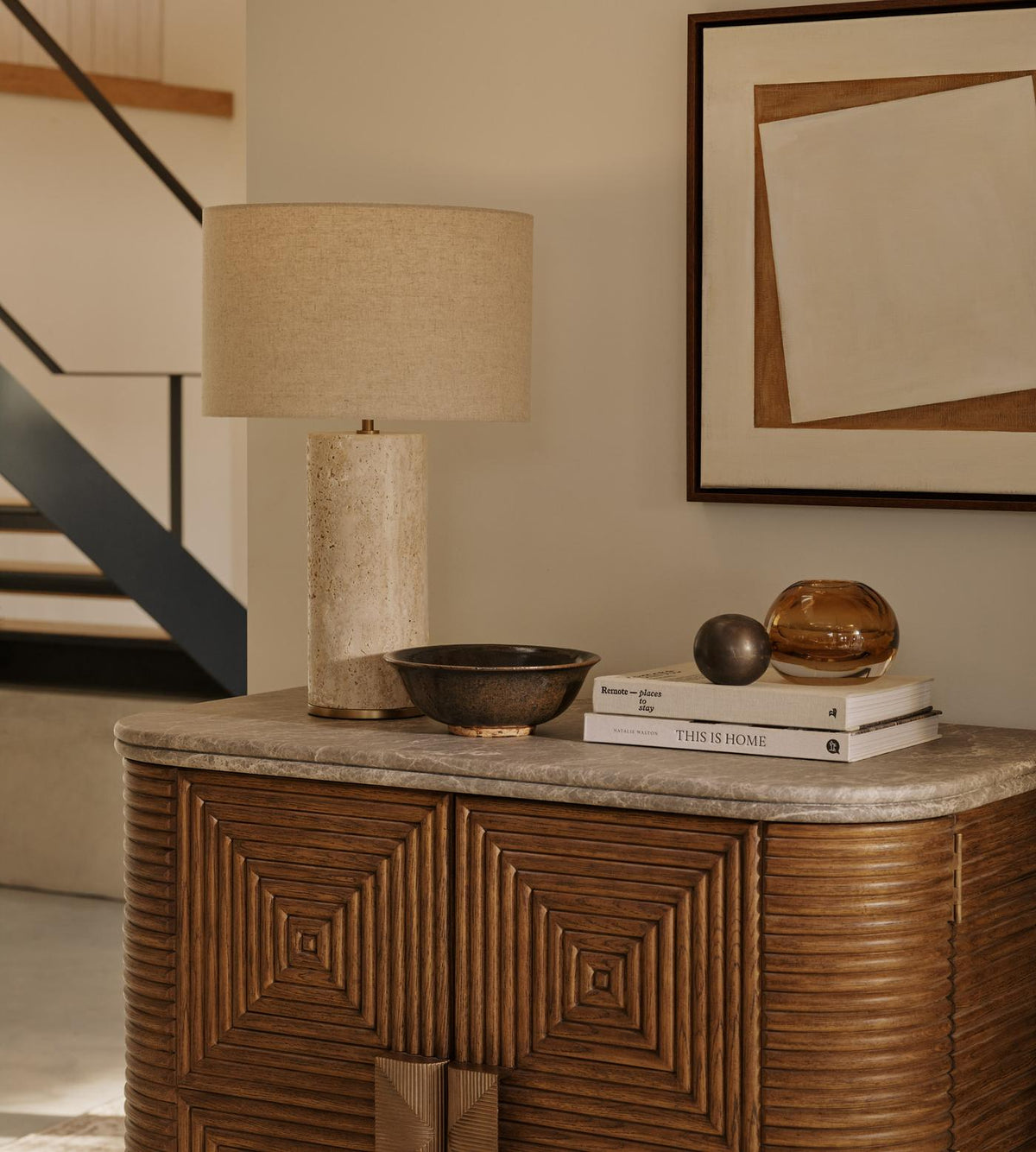Remi Stone Table Lamp - view 5