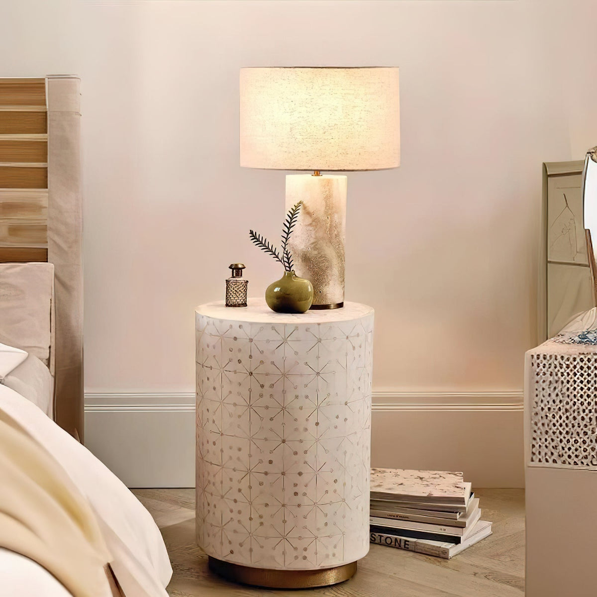 Remi Stone Table Lamp - view 9