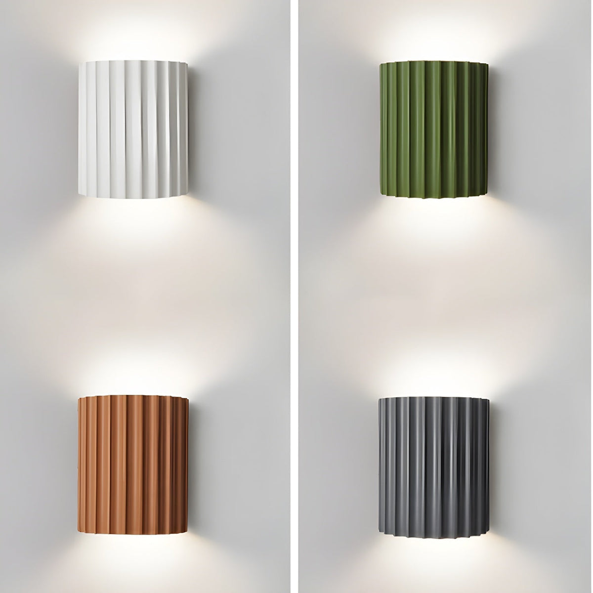 Resin Ribbed Wall Lamp - view 2