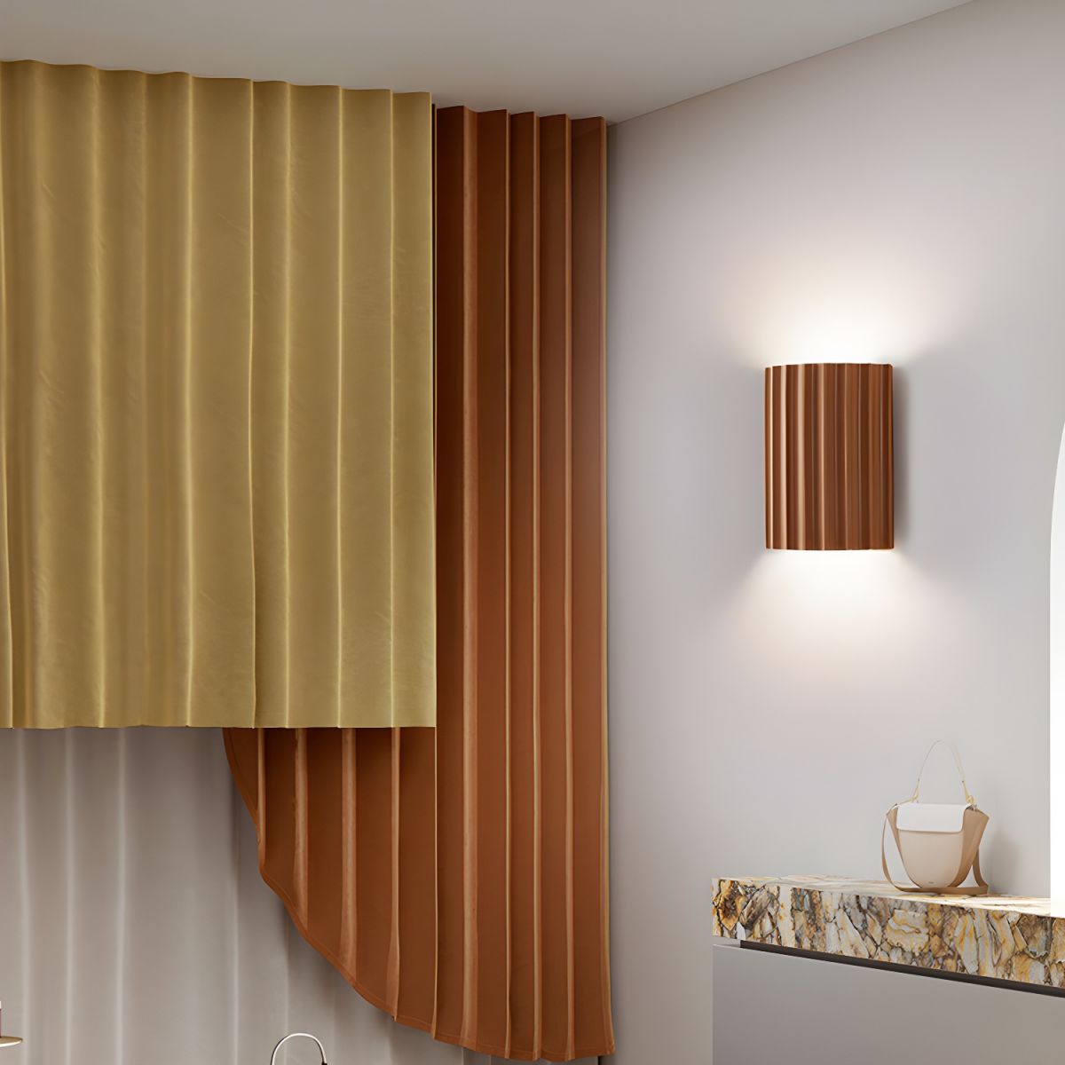 Resin Ribbed Wall Lamp - view 5