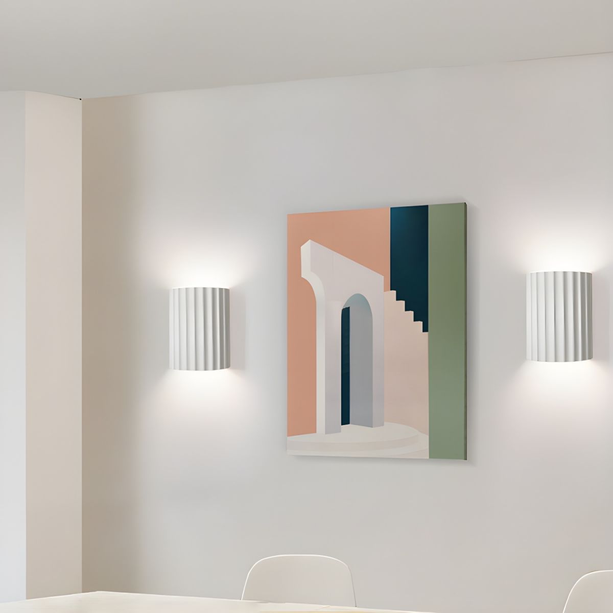 Resin Ribbed Wall Lamp - view 4