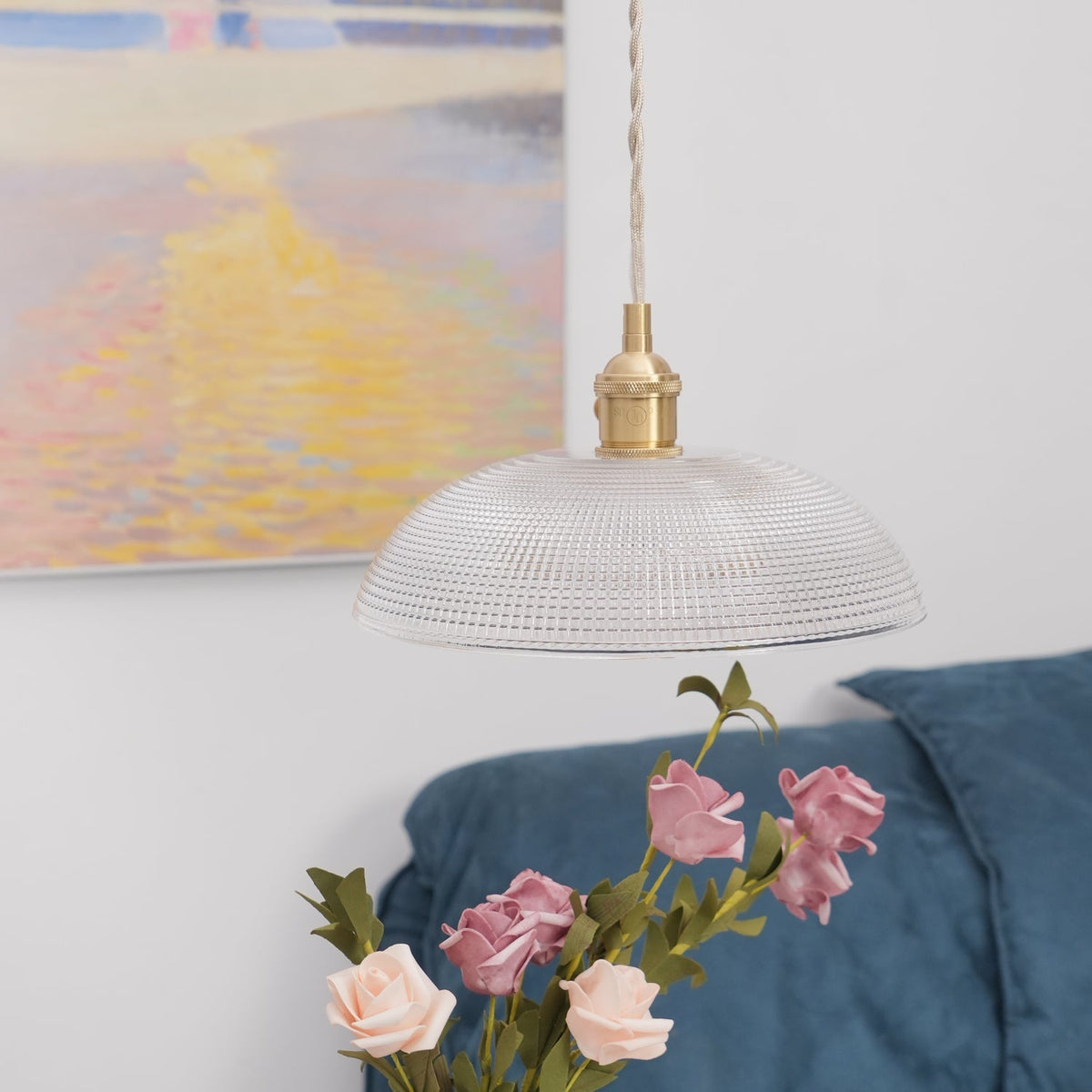 Ribbed Spiral Pendant Light - view 22